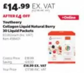 Collagen Liquid Natural Berry 30 Liquid Packets