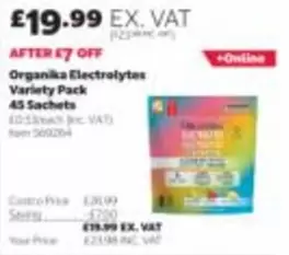 Organika Electrolytes Variety Pack 45 Sachets