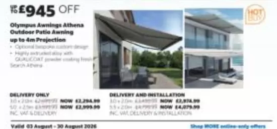 Olympus - Awnings Athena Outdoor Patio Awning