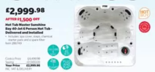Master - Hot Tub  Sunshine Bay 40-Jet 6 Person Hot Tub - Delivered and installed