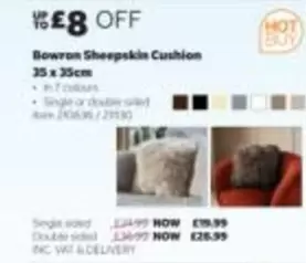 Bowron Sheepskin Cushion 35 x 35cm Item 240636 / 21130