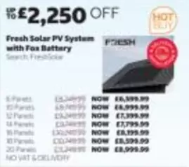 Fresh Solar PV System with Fox Battery