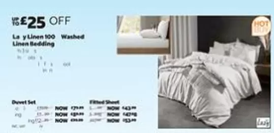 King - Lazy Linen 100% Washed Linen Bedding