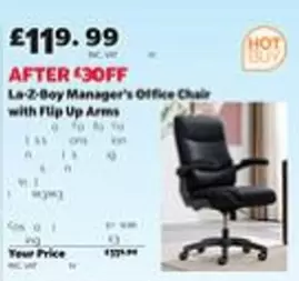 La-Z-Boy - Manager's Office Chair with Flip Up Arms