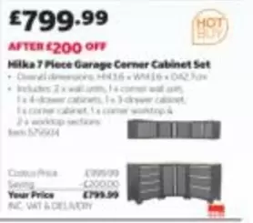 Hilka 7 Piece Garage Corner Cabinet Set