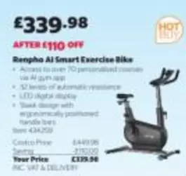 AI Smart Exercise Bike