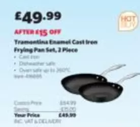 Tramontina Enamel Cast Iron Frying Pan Set, 2 Piece