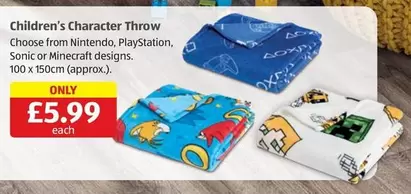 Nintendo - Children's Character Throw