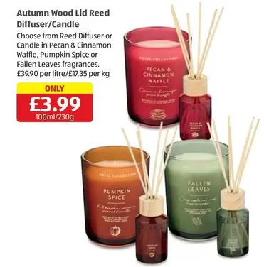 Autumn Wood Lid Reed Diffuser/Candle