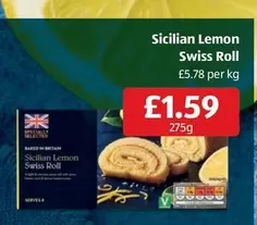 Sicilian Lemon Swiss Roll