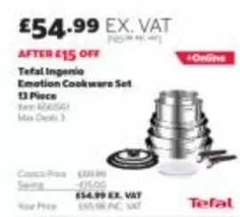 Tefal -  Ingenio Emotion Cookware Set 13 Piece