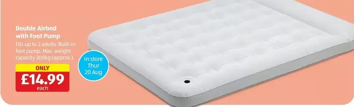 Double Airbed with Foot Pump