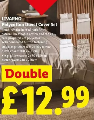 Livarno - Polycotton Duvet Cover Set