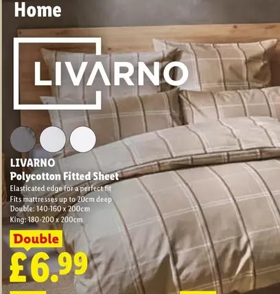 Livarno - Polycotton Fitted Sheet