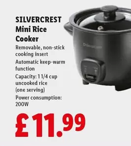 Silvercrest - Mini Rice Cooker