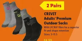 Crivit - Adults' Premium Outdoor Socks