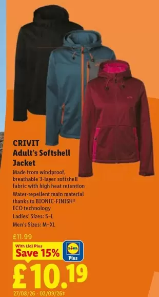 Crivit - Adult's Softshell Jacket