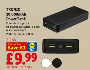 Lidl - TRONIC 20,000mAh Power Bank