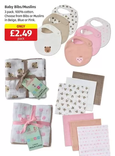 COTTON - Baby Bibs/Muslins
