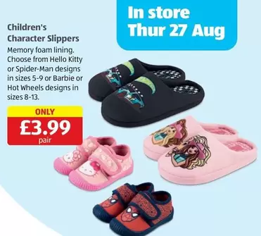 Barbie - Children's Character Slippers