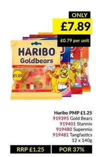 Haribo - Goldbears, Starmix, Tangfastics 919395, 919401, 919481