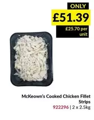 Cooked Chicken Fillet Strips 922296
