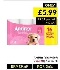 Andrex - Family Soft 1 x 16 Pk