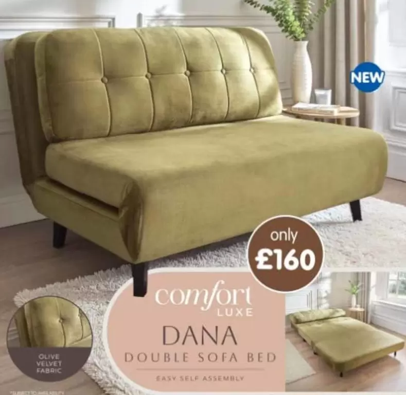 Velvet - DANA DOUBLE SOFA BED
