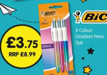 Bic - 4 Colour Gradient Pens 3pk