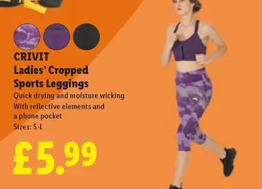 Crivit - Ladies' Cropped Sports Leggings