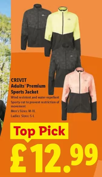 Crivit - Adults' Premium Sports Jacket