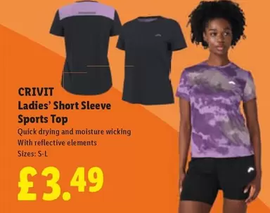 Crivit - Ladies' Short Sleeve Sports Top