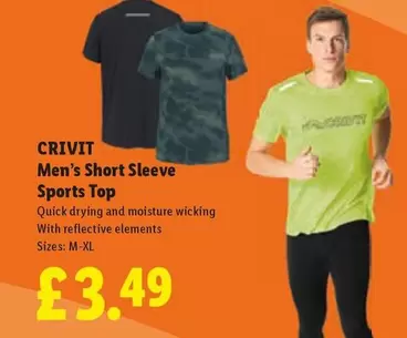 Crivit - Men's Short Sleeve Sports Top