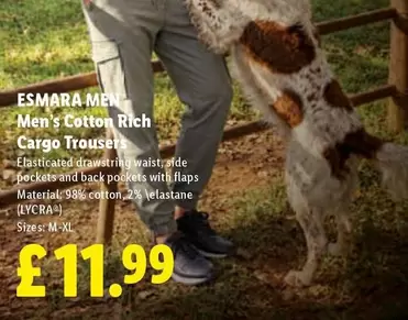 Esmara - Men's Cotton Rich Cargo Trousers