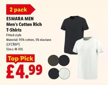Esmara - Men's Cotton Rich T-Shirts