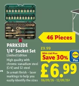 Parkside - 1/4" Socket Set