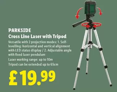 Parkside - Cross Line Laser with Tripod
