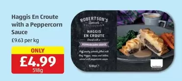 Robertson's - Haggis En Croute with a Peppercorn Sauce