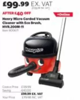 Henry - Micro Corded Vacuum Cleaner with Eco Brush, HVR.200M-11