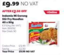 Indomie Mi Goreng Stir Fry Noodles 40 x 80g