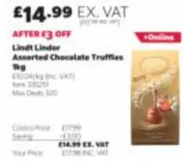 Lindt - Assorted Chocolate Truffles 1kg