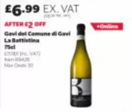 Gavi del Comune di Gavi La Battistina 75cl