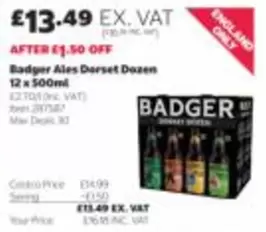 Badger - Ales Dorset Dozen 12 x 500ml