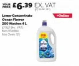 Lenor - Concentrate Ocean Flower 200 Washes 4 L