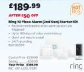Ring 10 Piece Alarm (2nd Gen) Starter Kit