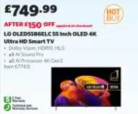 LG - OLED55B5GELC 55 Inch OLED 4K Ultra HD Smart TV