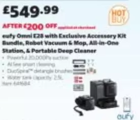 Omni E20 with Exclusive Accessory Kit Bundle, Robot Vacuum & Mop, All-in-One Station, & Portable Deep Cleaner