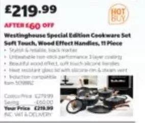 Special Edition Cookware Set Soft Touch, Wood Effect Handles, 11 Piece