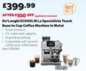 EC9455.M La Specialista Touch Bean to Cup Coffee Machine in Metal