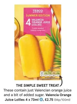 Simple - Valencia Orange Juice Lollies